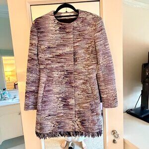 CHRISTIAN DIOR COTTON AND SILK COAT - US 6 FR 38